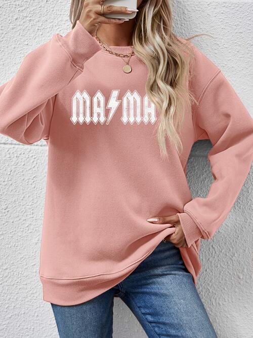 Letter Graphic Dropped Shoulder Sweatshirt