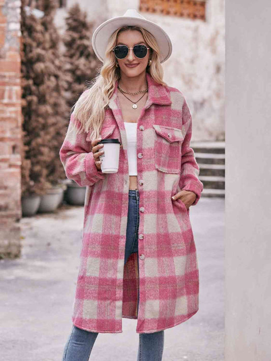 Long Plaid Shacket