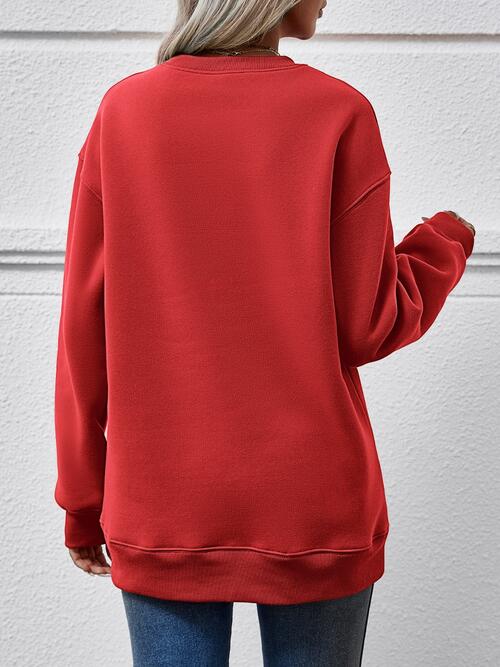 Letter Graphic Dropped Shoulder Sweatshirt