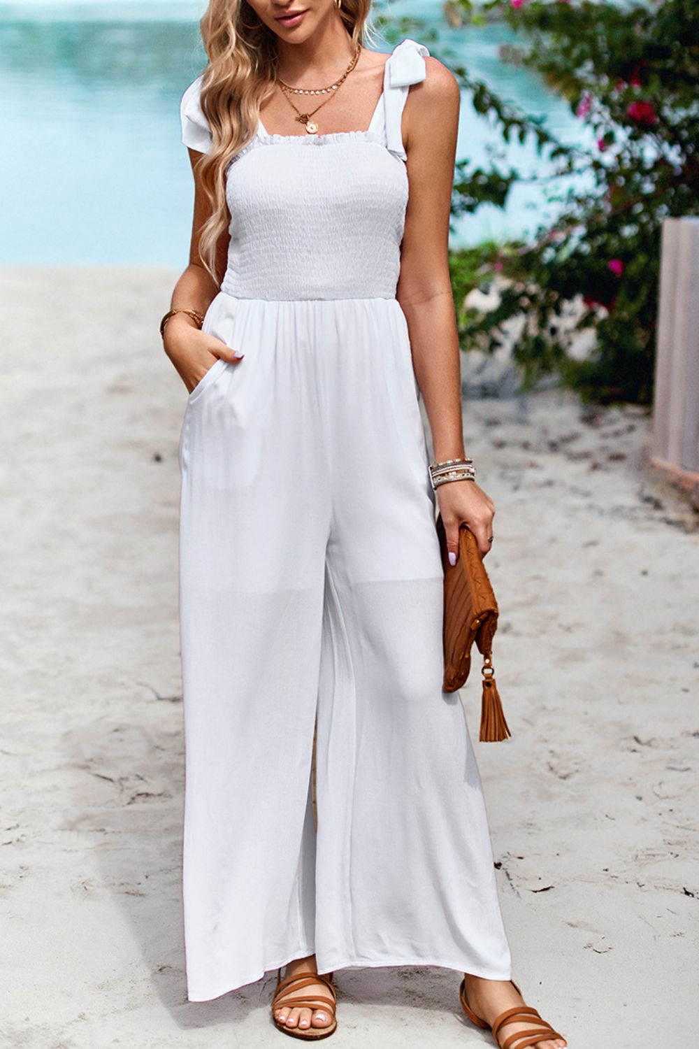 Wide Leg Jumpsuit with Pockets