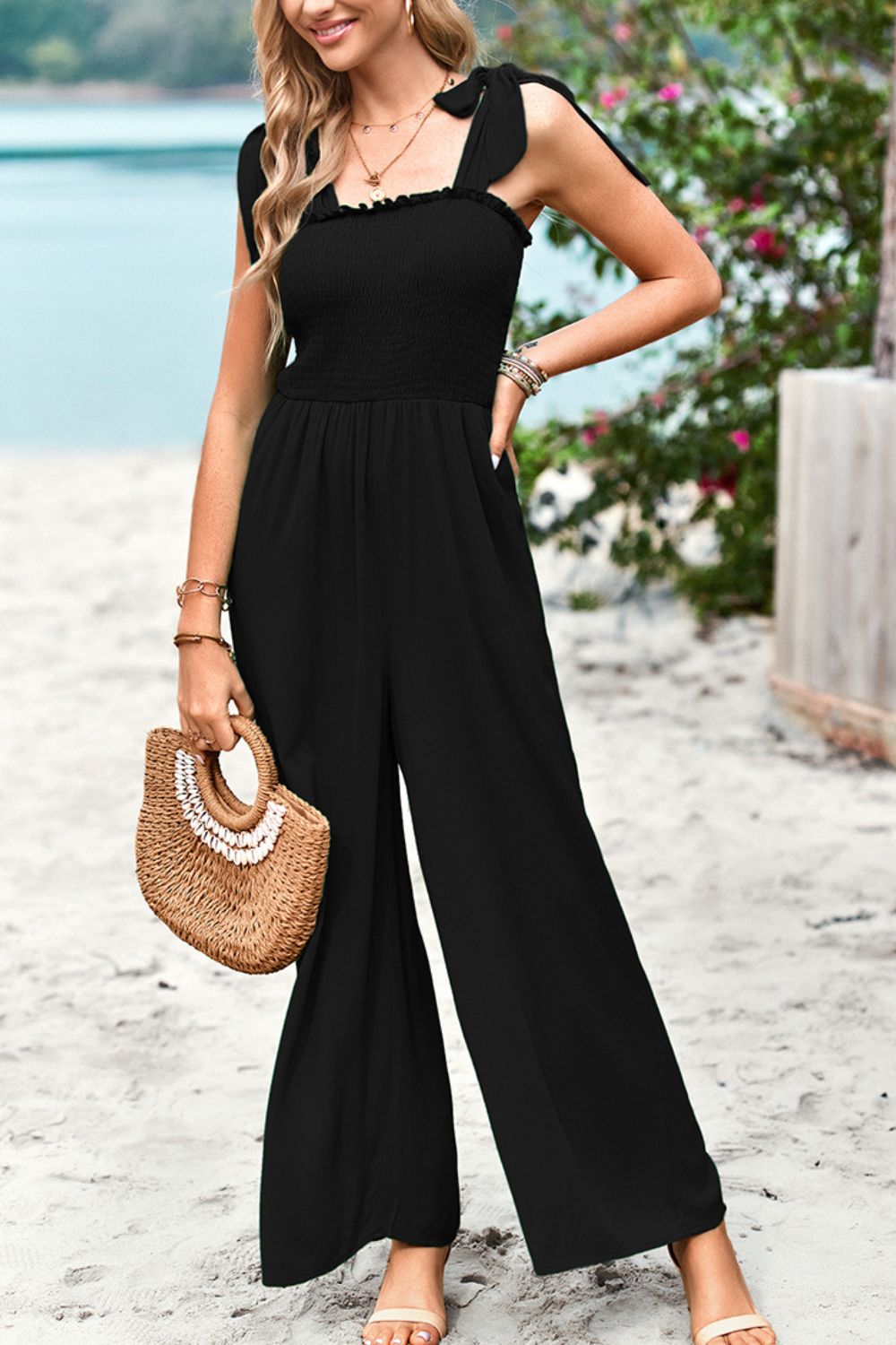 Wide Leg Jumpsuit with Pockets